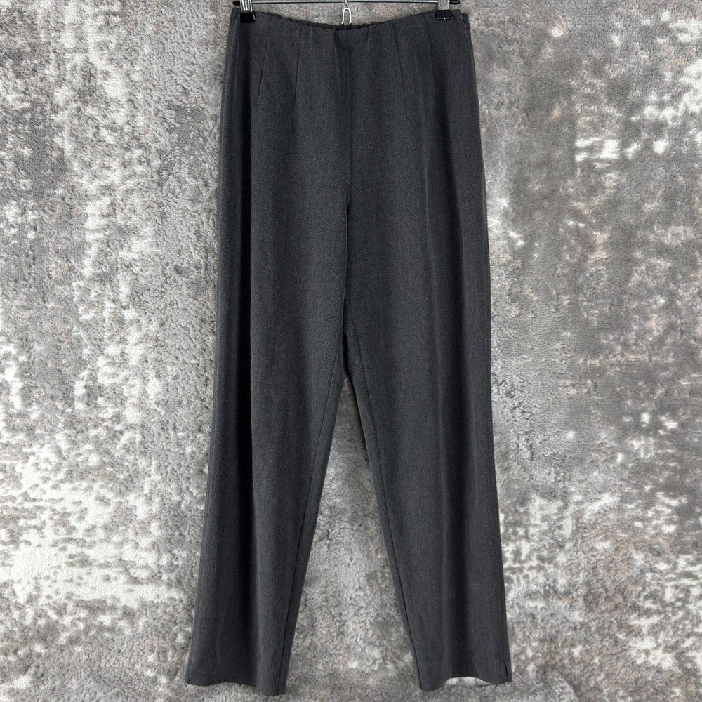 Sigrid Olsen Petite Size 6P Stretch Career Minimalist Straight Leg Pants Gray
